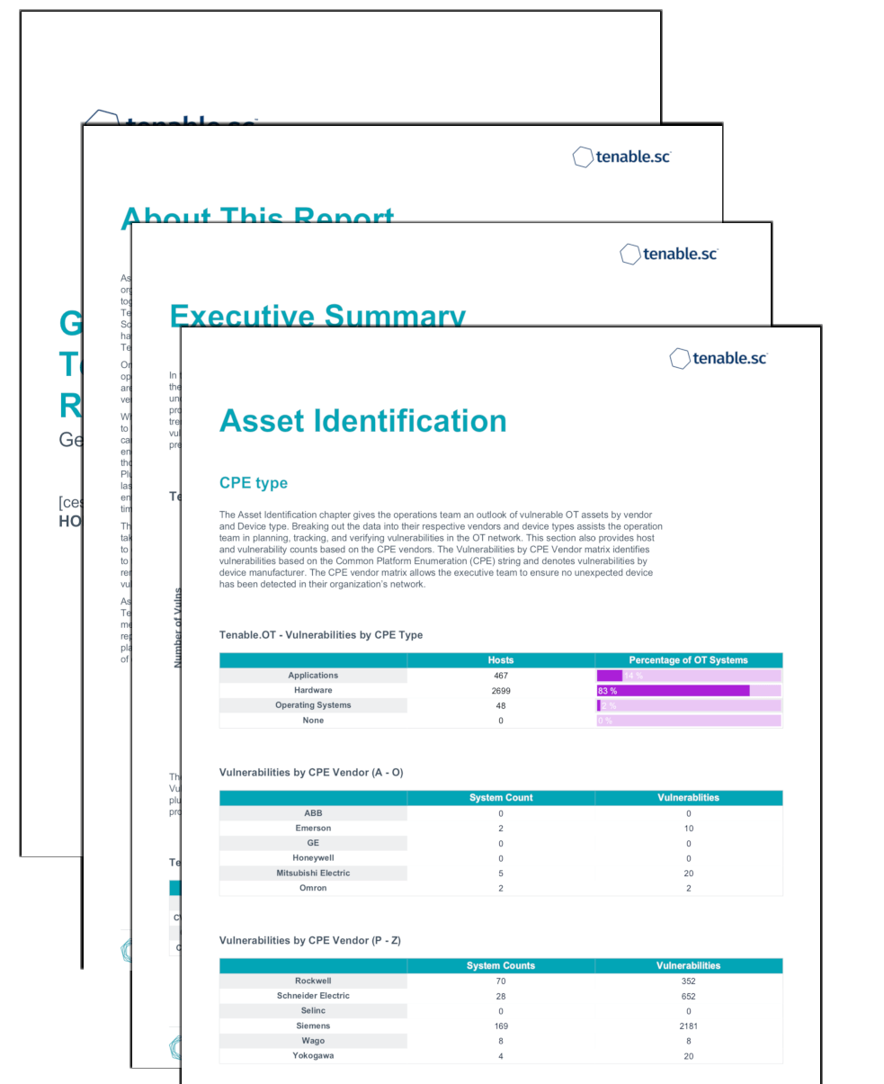 Getting Started with Tenable.ot Operations Report SC Report Template